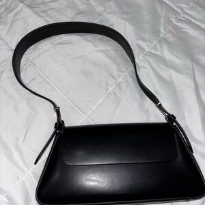 Black Leather Shoulder Bag